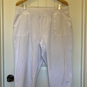 Christopher & Banks White Capri Pants, Women’s XL – Stretch Knit
